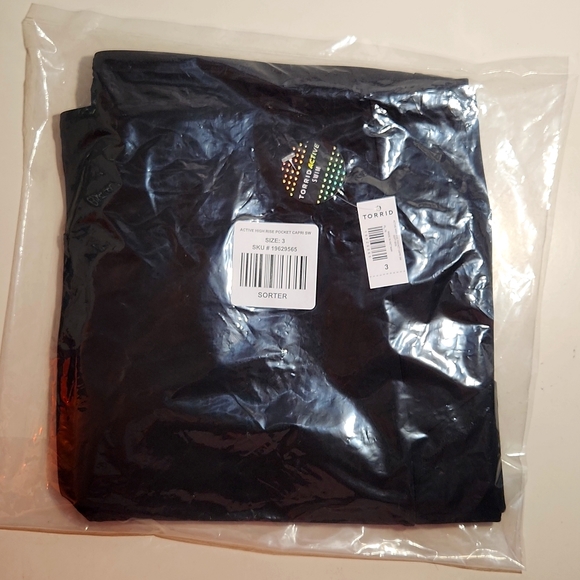 ❤NWT VINTAGE TORRID SWIM BOTTOM - ACTIVE HIGH WAIST POCKETS LEGGING CAPRI PLUS - Picture 4 of 10